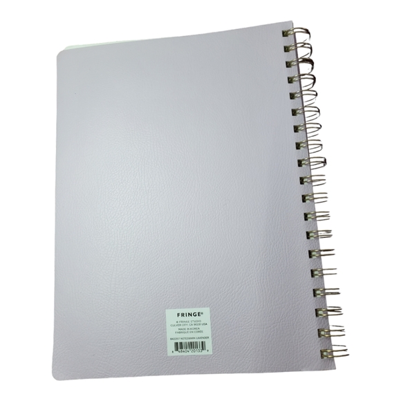 FRINGE STUDIO "Notesmark Lavender" Faux Leather Vegan Gold Notebook Journal - Picture 3 of 8